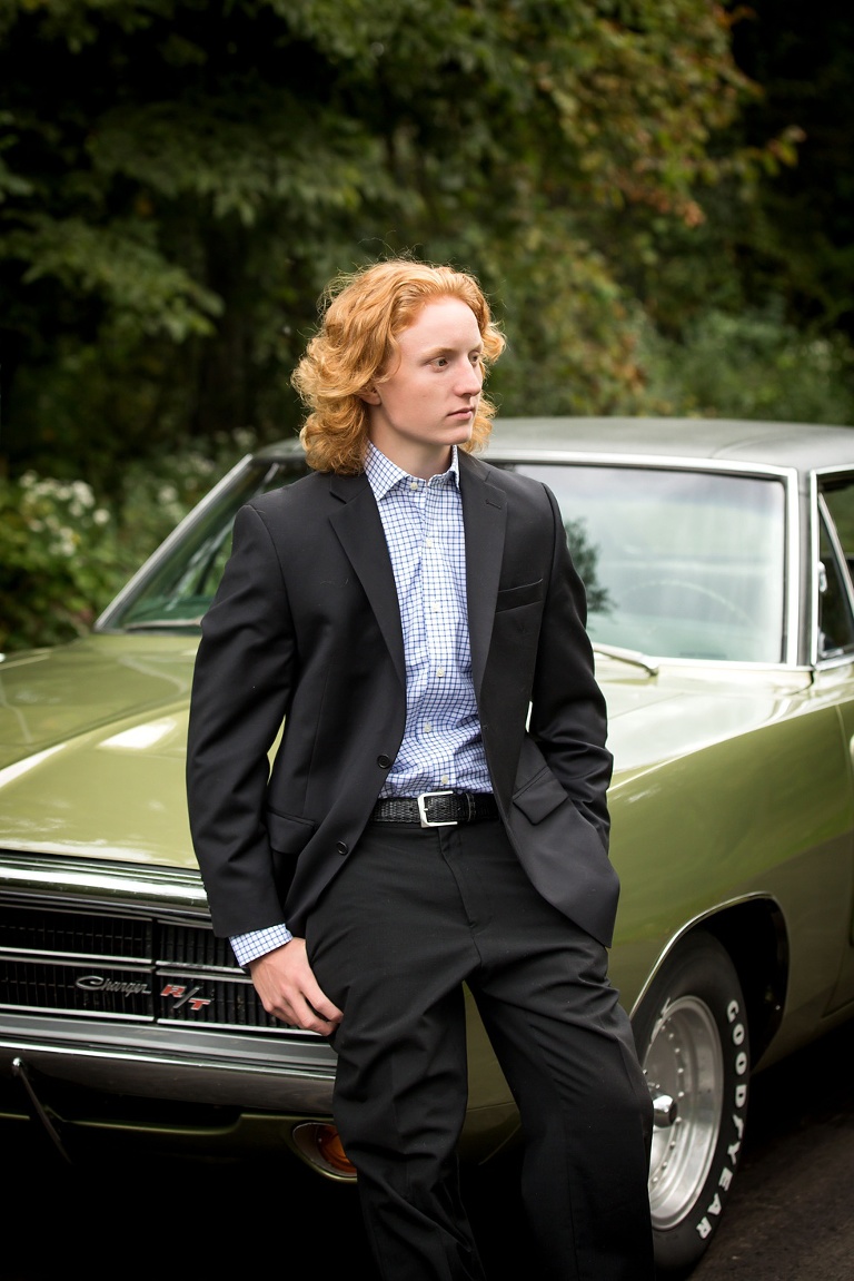 Classic car, curls, Urban Flair Photography, Rochester MN, senior pictures 