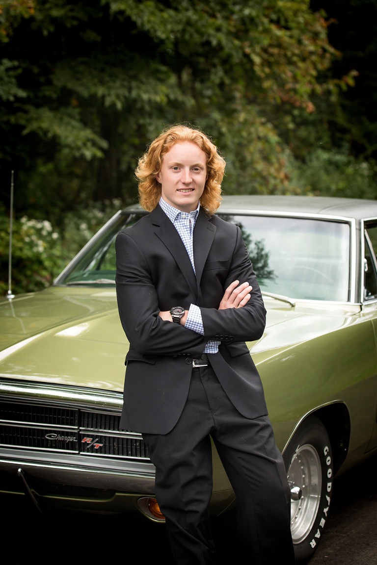 Classic car, curls, Urban Flair Photography, Rochester MN, senior pictures 